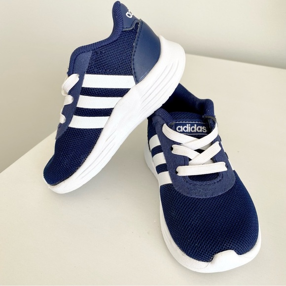 adidas classic navy & white toddler sneaker Size 5 - Picture 2 of 8